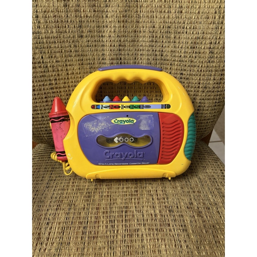 Vintage 1998 Crayola Rainbow Sing-A-Long Cassette Player Read